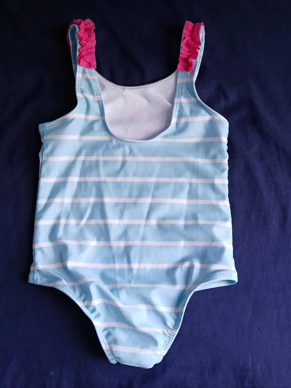 Baby Shark Surf School Girls One-Piece Swimsuit - Light Blue & Yellow Size 3T